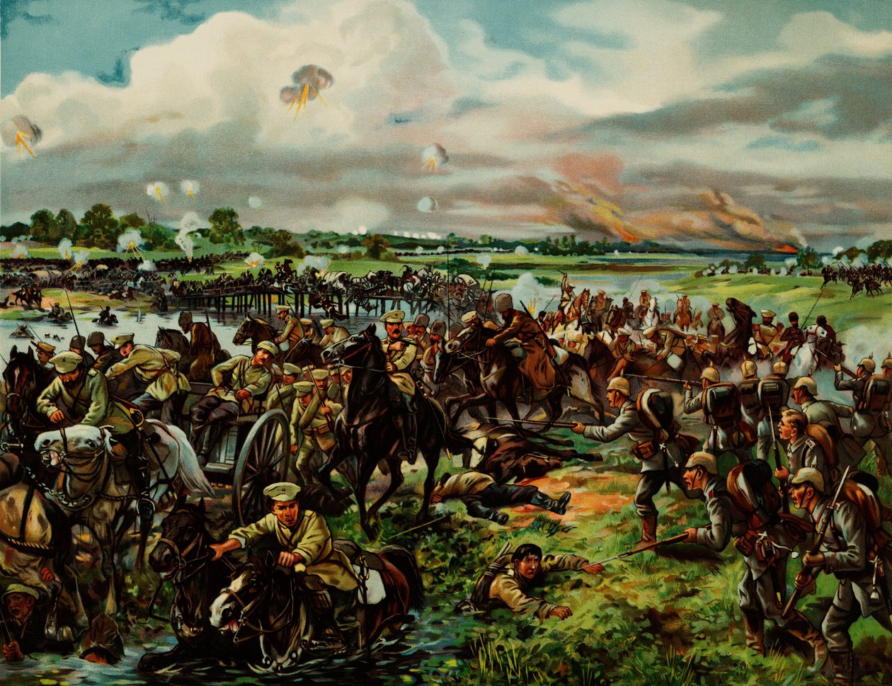 The First Battle of the Masurian Lakes by Unbekannt