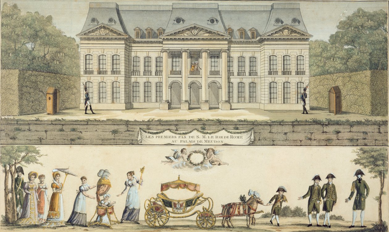 The First Steps of the King of Rome at the Chateau of Meudon by Unbekannt
