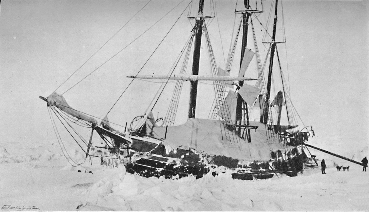 The Fram When Dug Out of the Pressure-Mound. End of March, 1895, 1897 by Unbekannt
