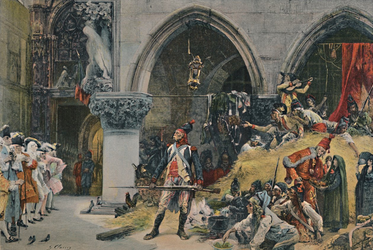 The French Before The Ducal Palace, Venice, 1797 by Unbekannt