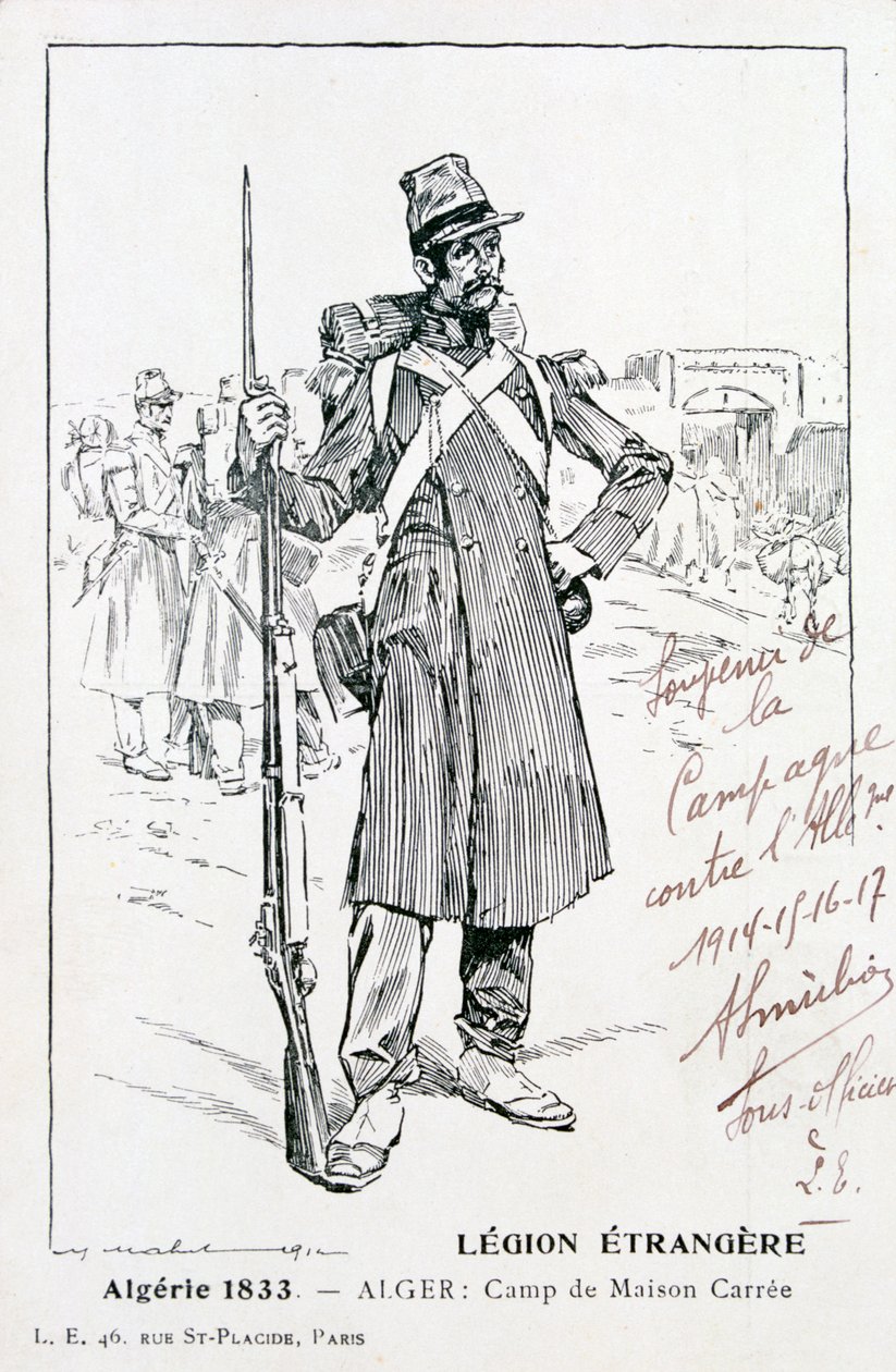The French Foreign Legion, Maison Carrée, Algeria by Unbekannt
