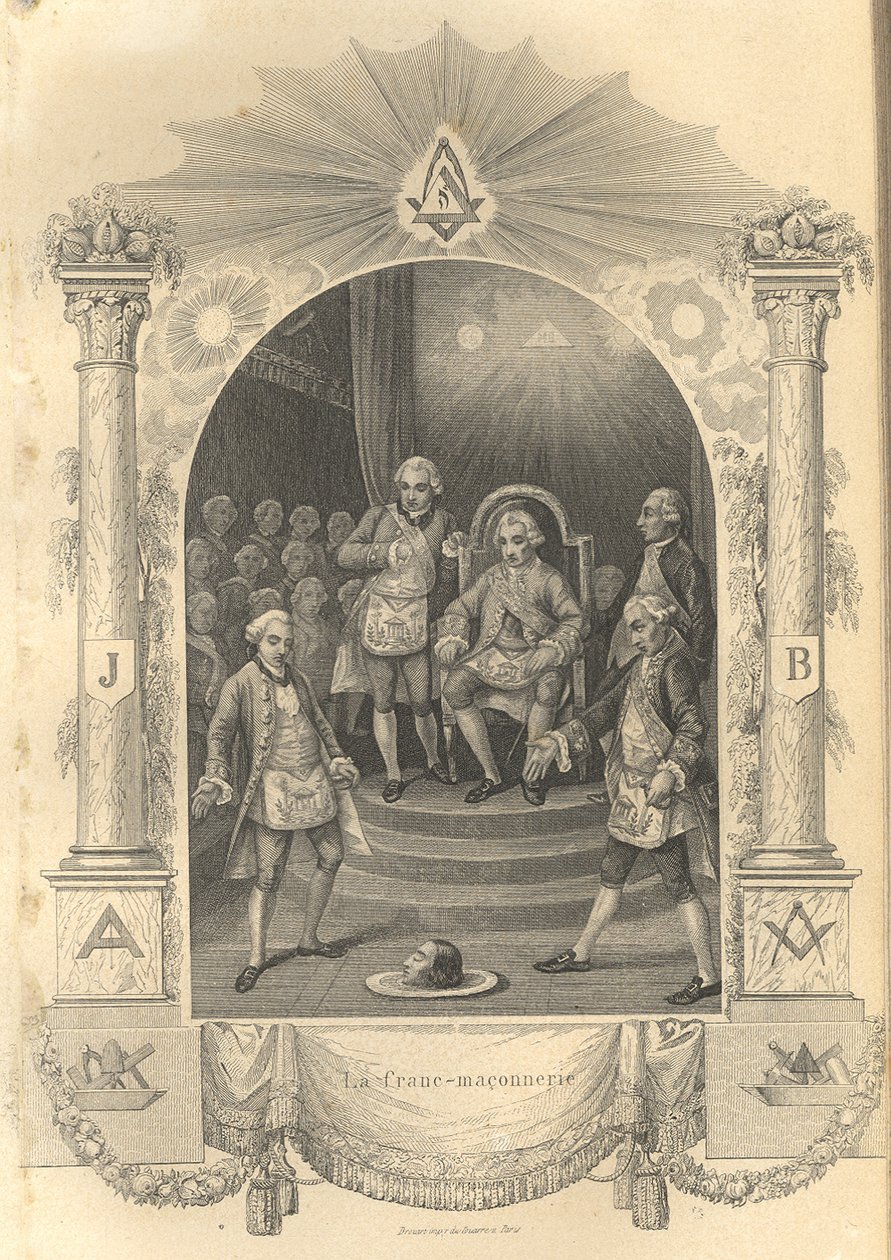The French Freemasons Ceremony by Unbekannt