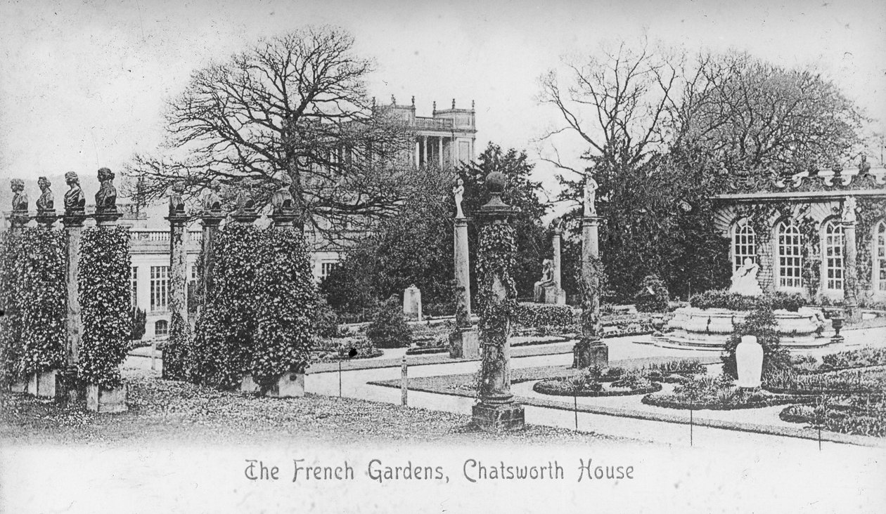 The French Gardens, Chatsworth House, Derbyshire by Unbekannt