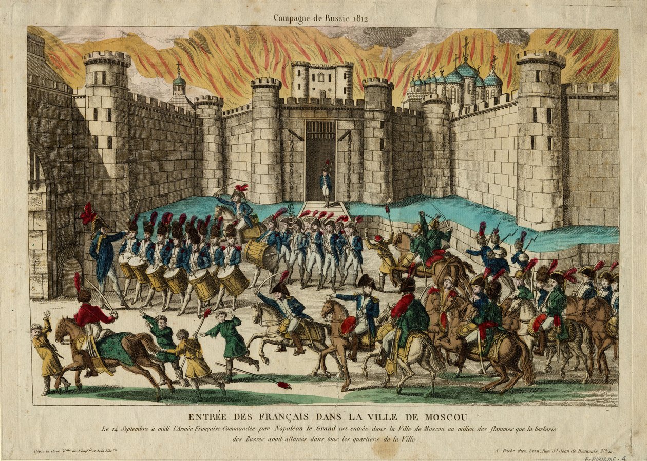 The French Entry into Moscow, 1812 by Unbekannt
