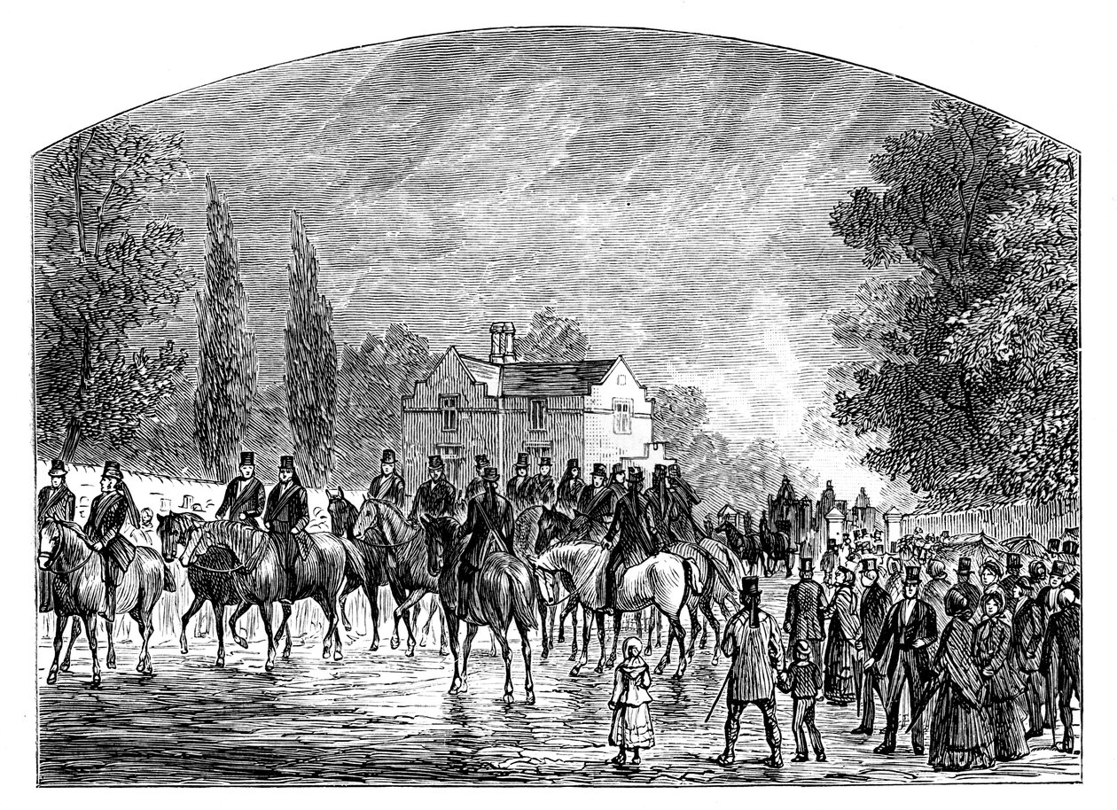 The Funeral of Sir Robert Peel, Staffordshire, 1850, c1888 by Unbekannt