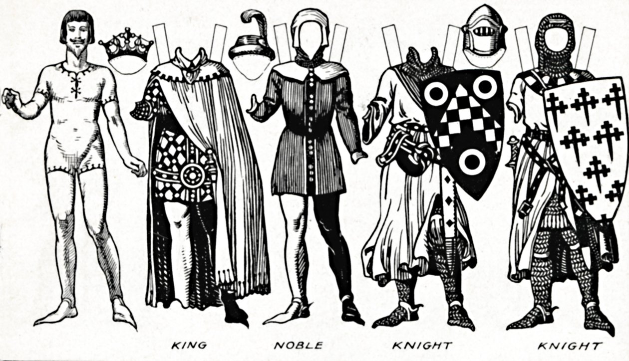 The Gallery of British Costume: Dress Worn in the Reign of the First Edward, c1934 by Unbekannt