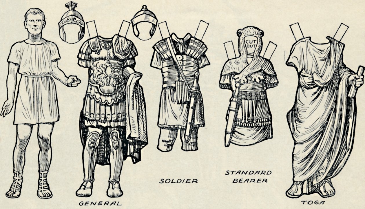 The Gallery of Historic Costume: What The Britons and Romans Used To Wear, c. 1934 by Unbekannt