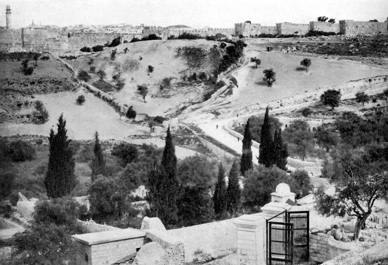 The Garden of Gethsemane and the Holy City of Jerusalem, 1926 by Unbekannt