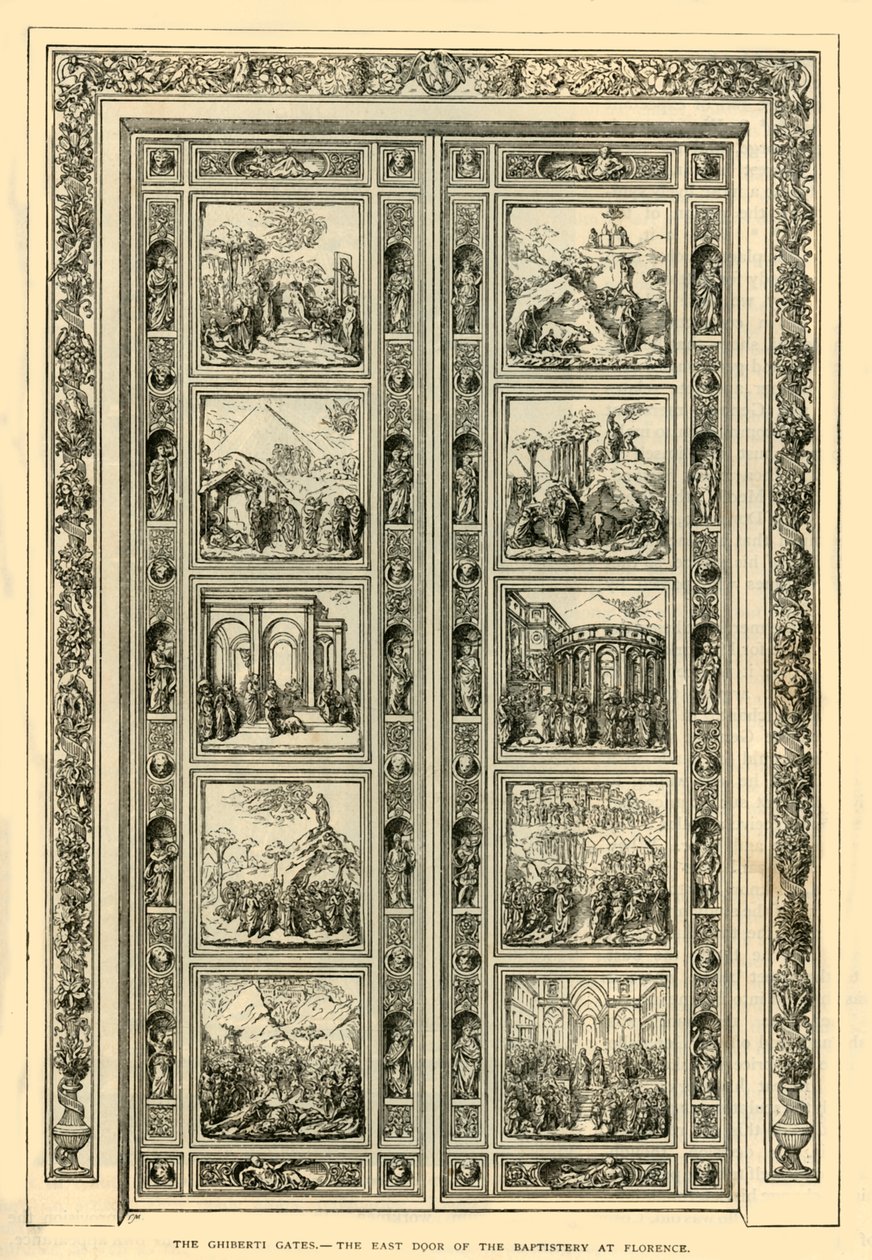 The Ghiberti Gates - The East Door of the Baptistery at Florence by Unbekannt