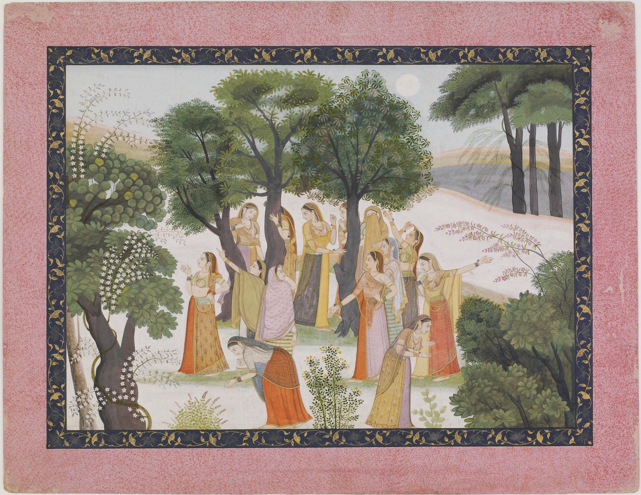 The Gopis Search for Krishna from a Bhagavata Purana, ca. 1780 by Unbekannt