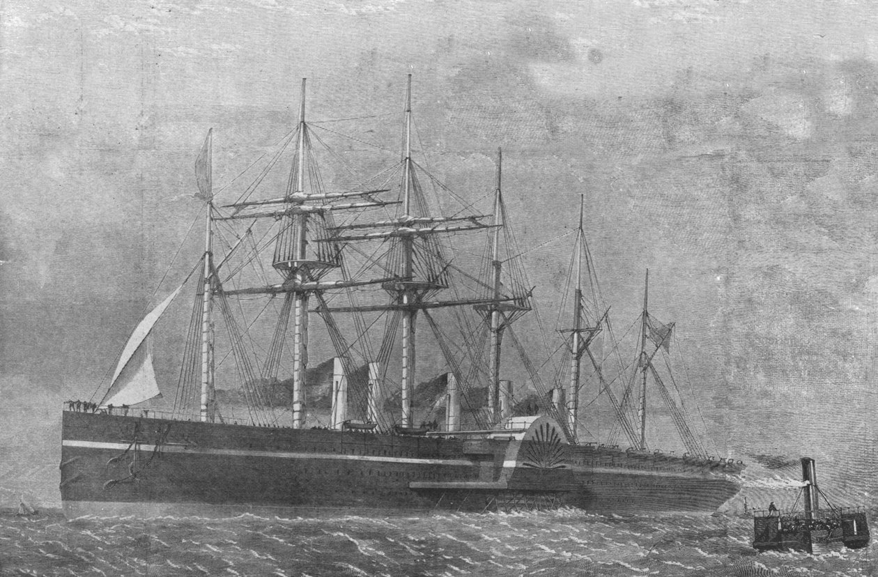 The Great Eastern, 1860: The Vessel leaving Southampton on her First Voyage, June 17, 1901 by Unbekannt