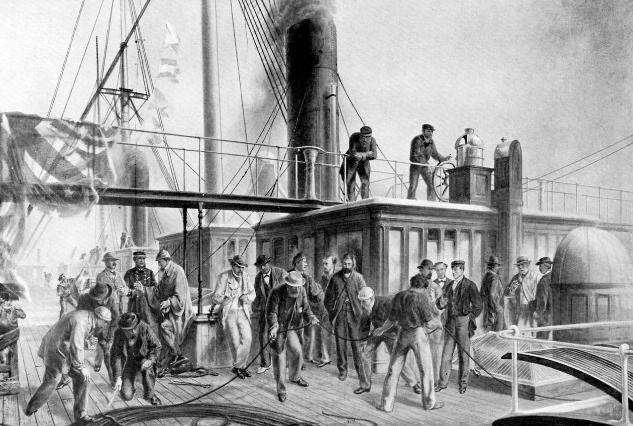 The Great Eastern Recovering the Lost Atlantic Cable, 1866 by Unbekannt