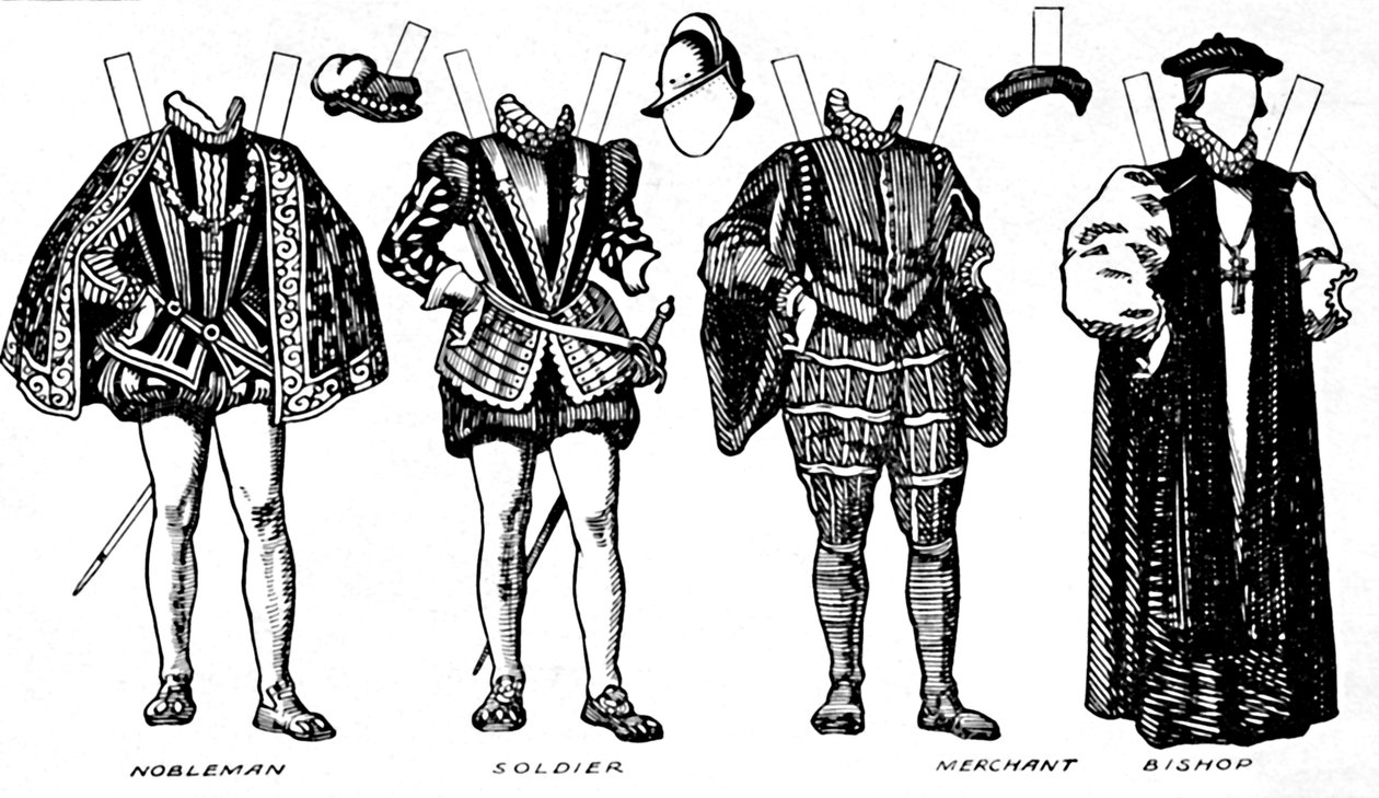 The Great Gallery of Costume: Varied Dresses Worn in the Days of Elizabeth, c1934 by Unbekannt