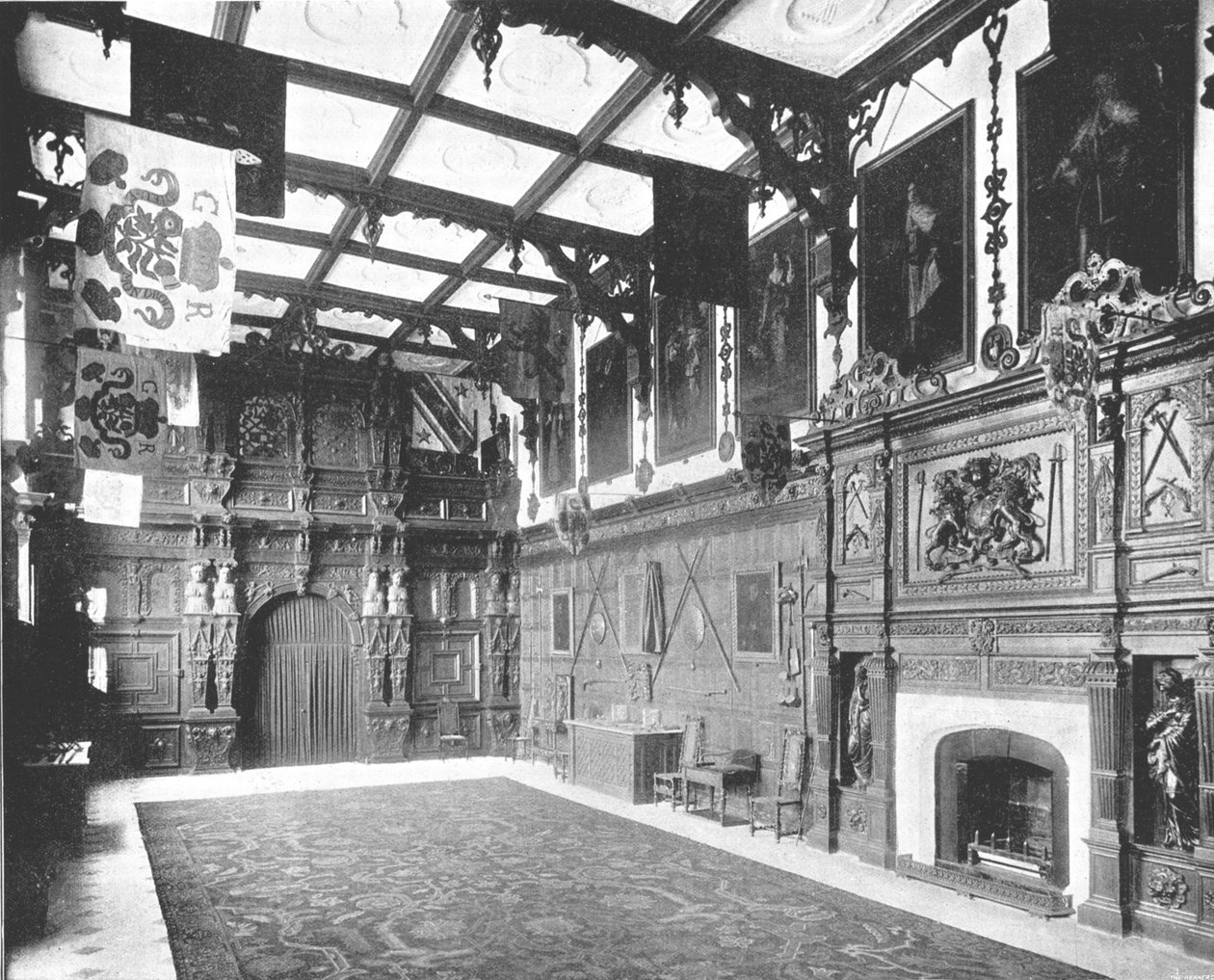The Great Hall at Audley End, Saffron Walden, Essex, 1894 by Unbekannt