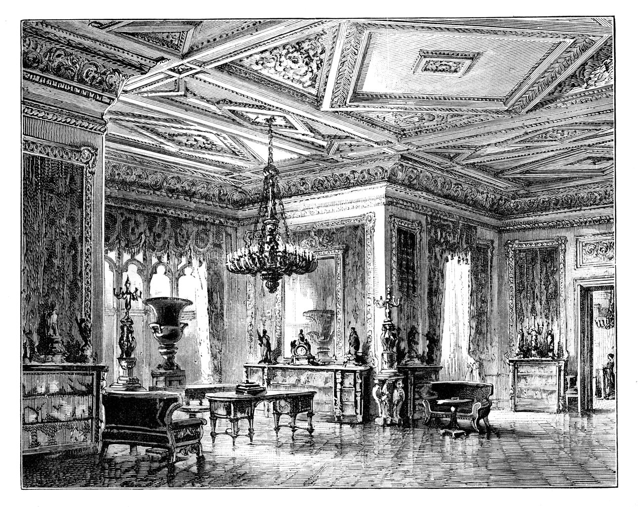 The Green Drawing Room, Windsor Castle, c1888 by Unbekannt