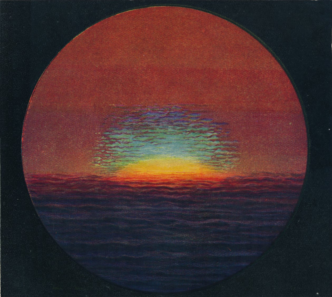 The Green Flash at Sunset, Rarest Prismatic Colour Refracted by the Atmosphere by Unbekannt