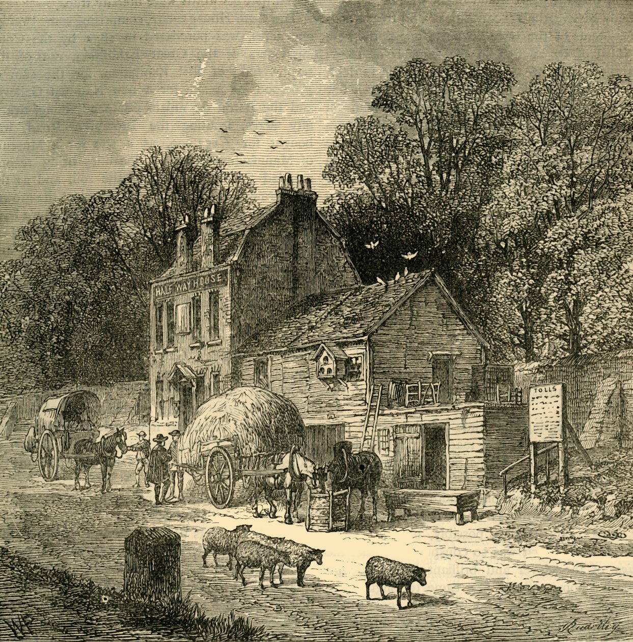 The Halfway House, Kensington, 1850, c1876 by Unbekannt