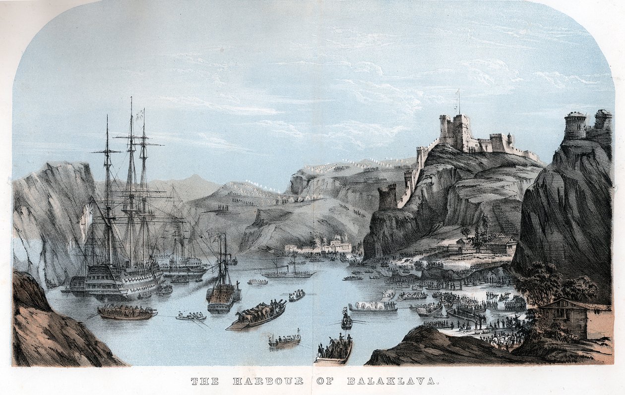 The Harbour of Balaklava, Crimean War by Unbekannt