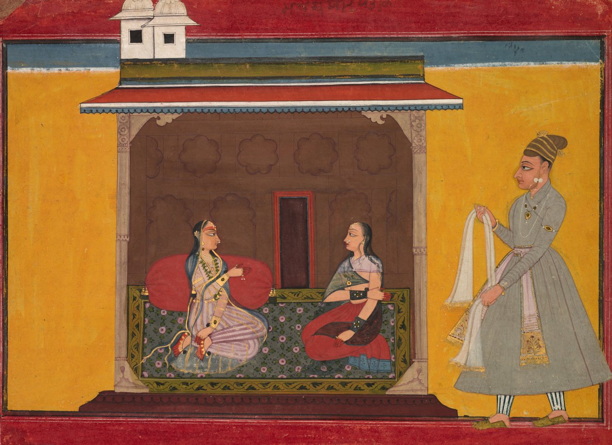 The Heroine Who is Faithfully Loved: Leaf from a Rasamanjari, c. 1710 by Unbekannt