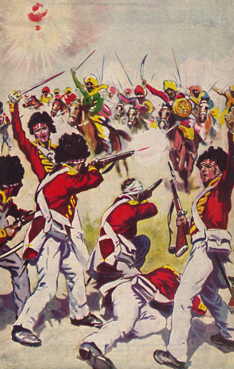 The Highland Light Infantry. The Charge of the Mahratta Cavalry at Assaye, 1803 by Unbekannt
