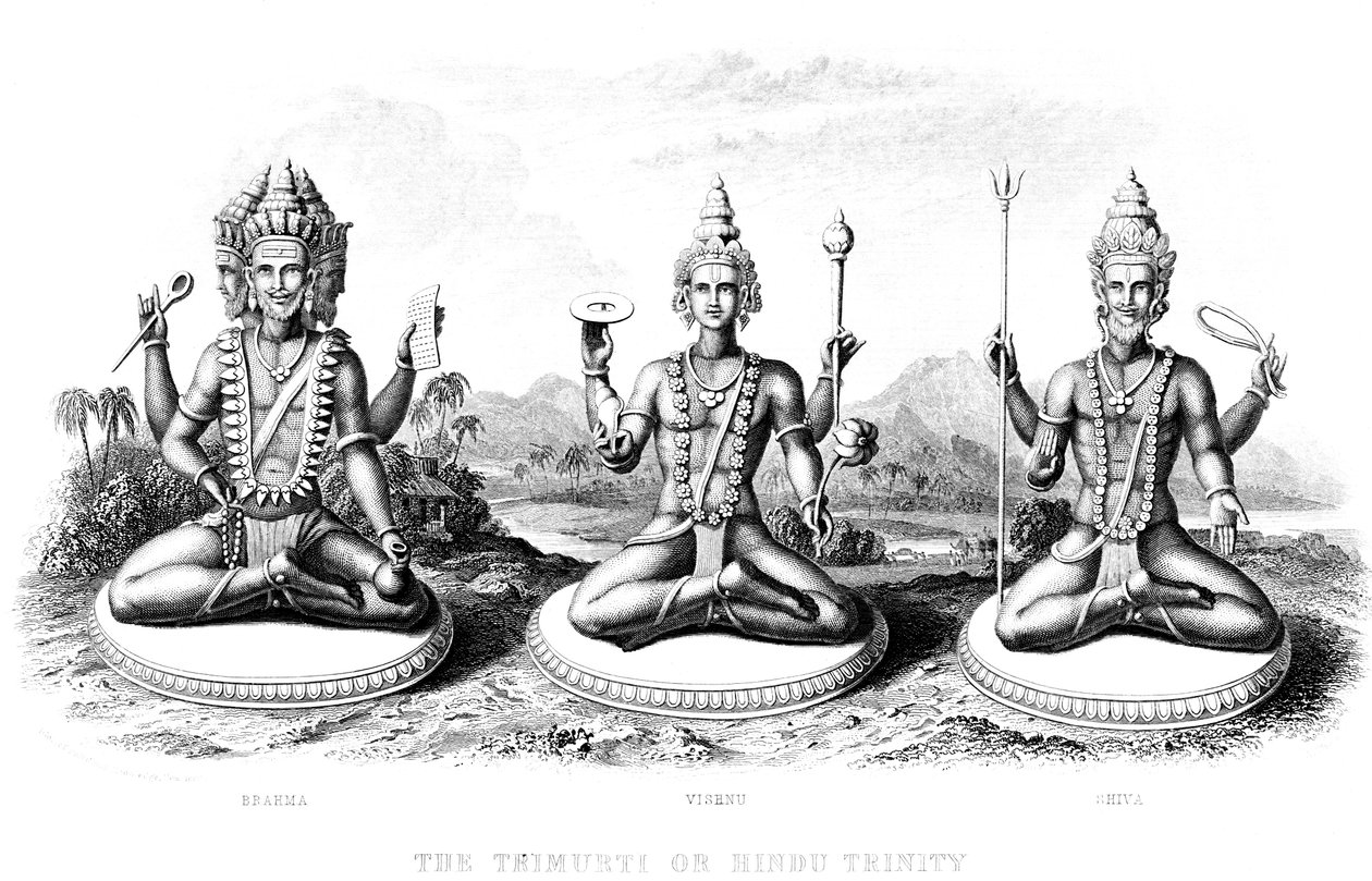 The Hindu Trinity by Unbekannt