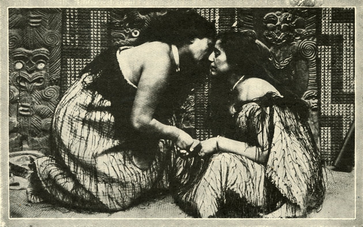 The Hongi, A Maori Greeting by Unbekannt