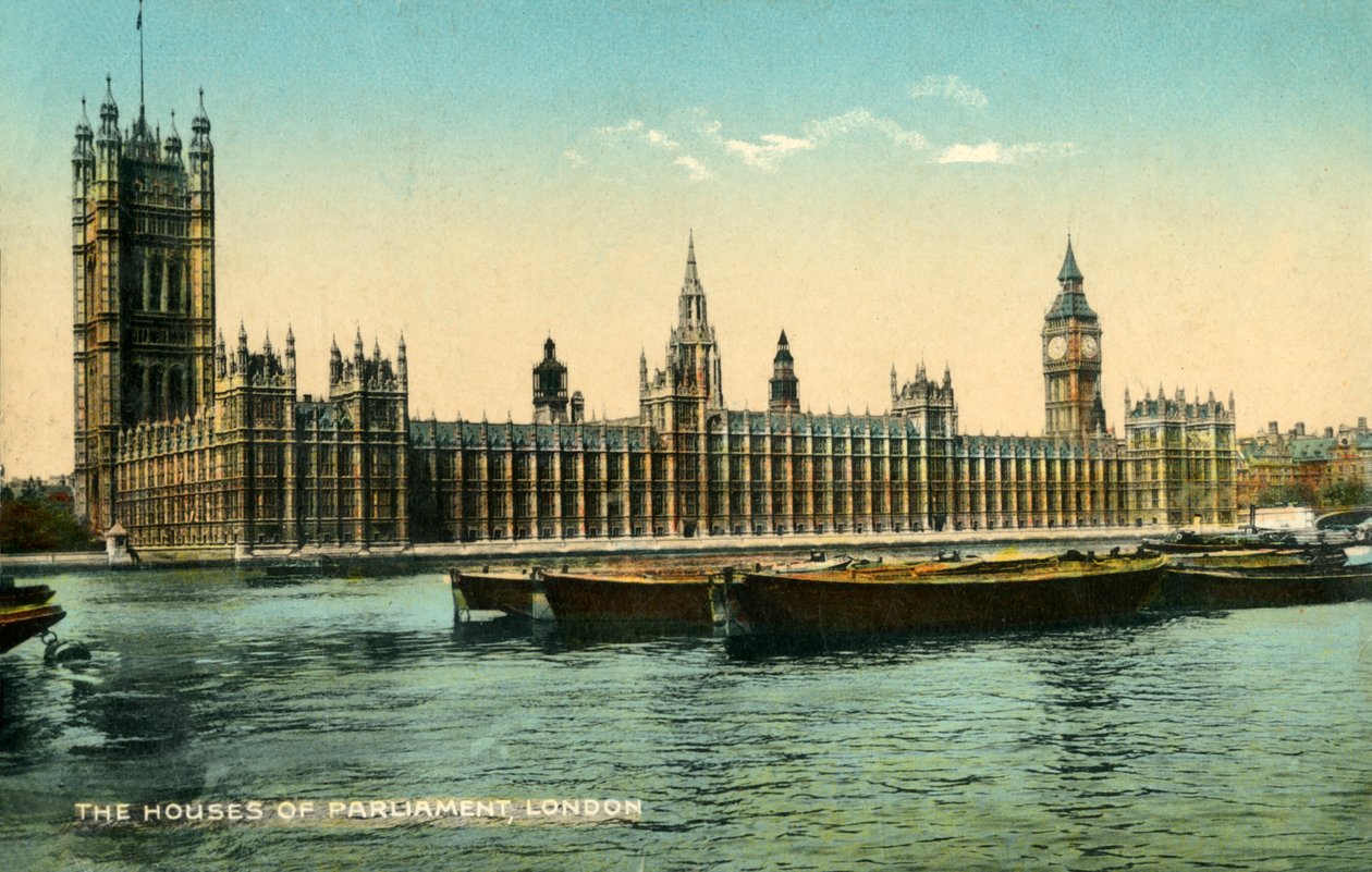 The Houses of Parliament, London by Unbekannt