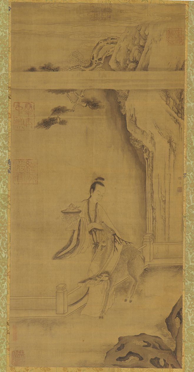 The Immortal Ma Gu with a Deer by Unbekannt