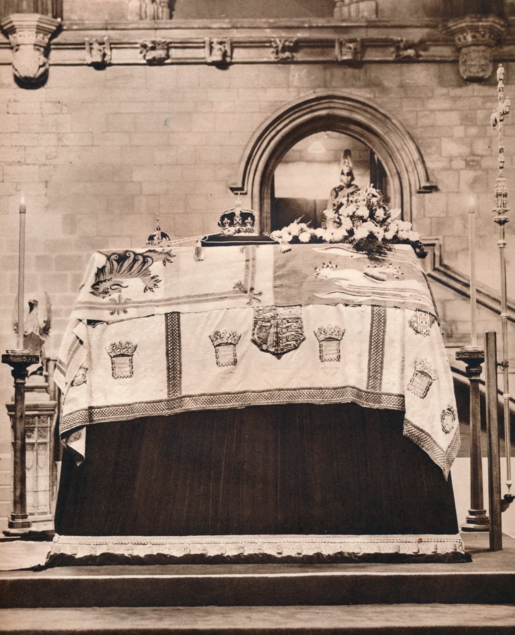 The Imperial Crown, The Orb, and the Sceptre on King George