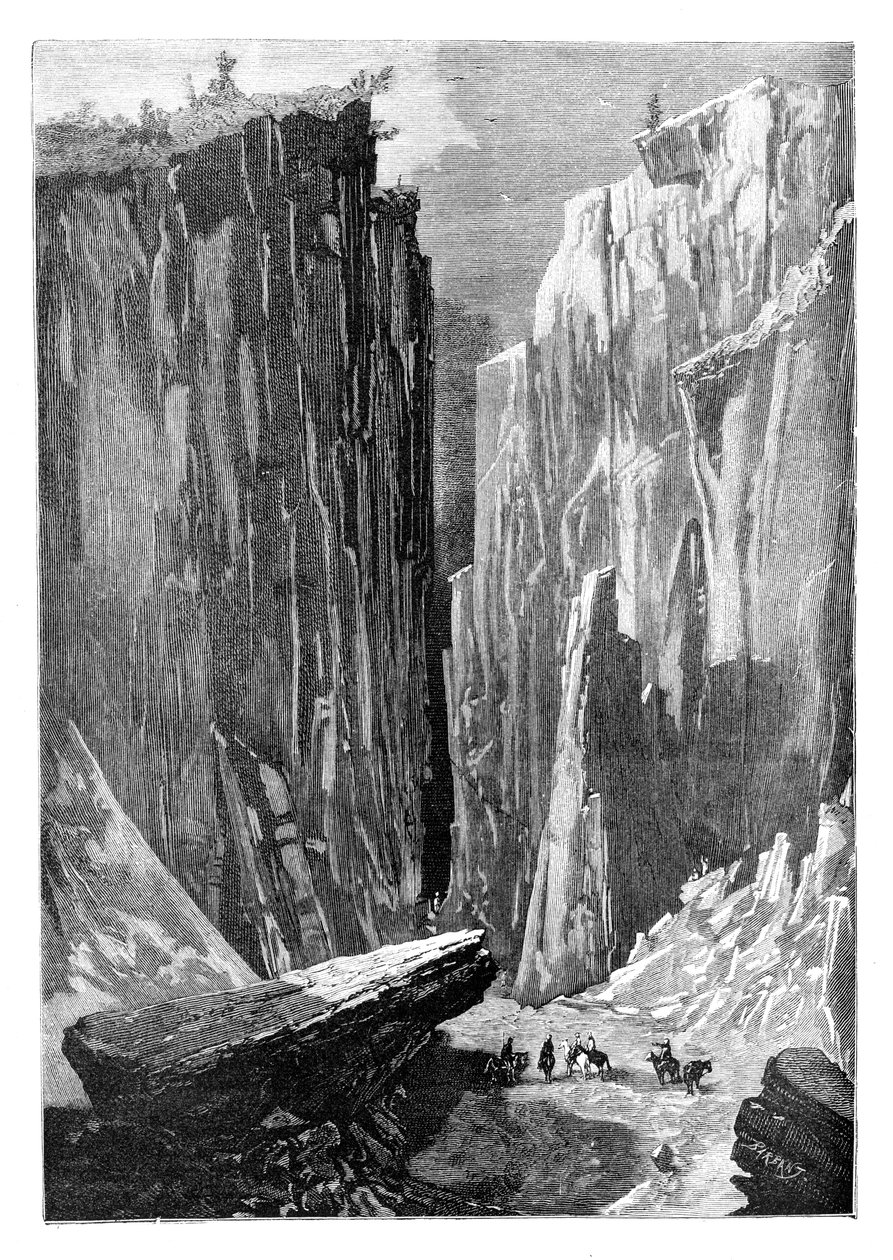 The Iron Gate Defile on the Karshi-Derbent Route, Afghanistan, 1895 by Unbekannt