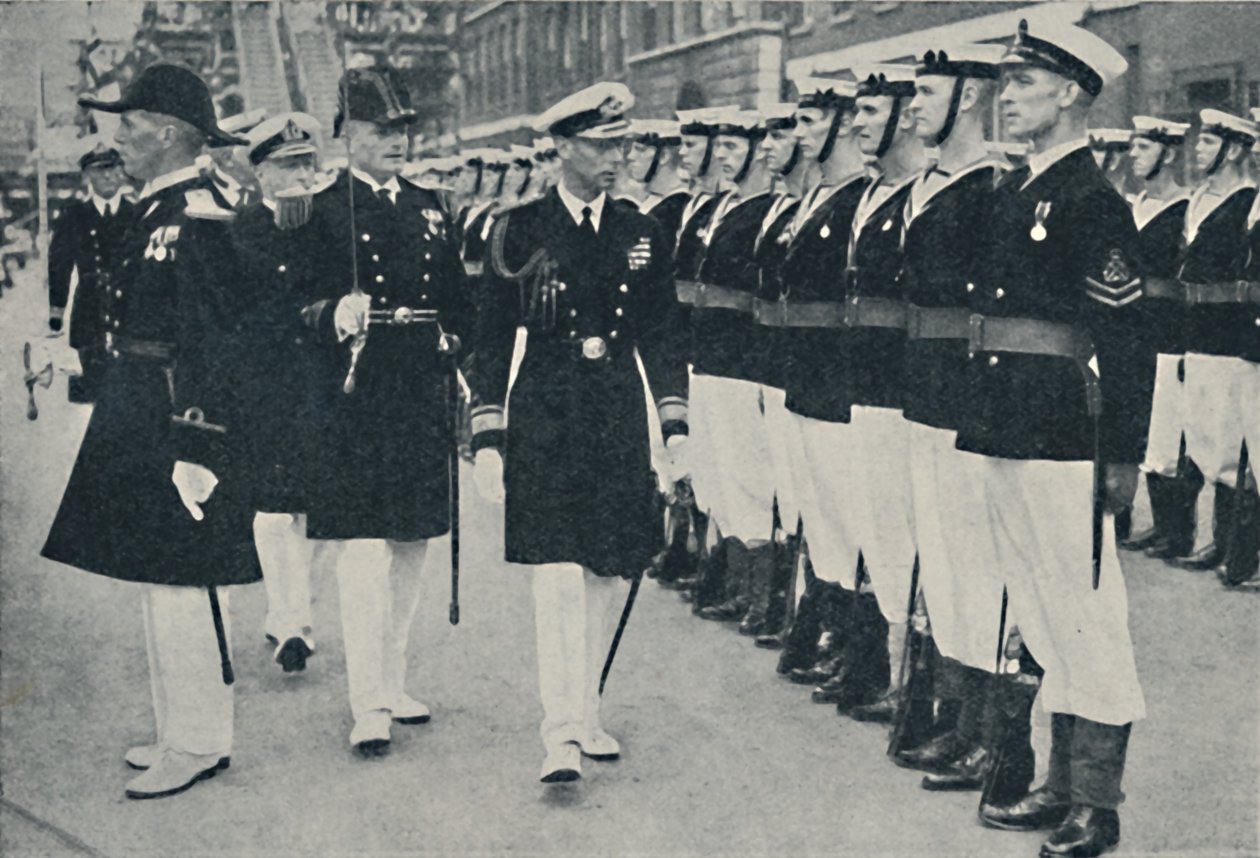 The King Opening The Navy Week at Portsmouth, c1935-1937 by Unbekannt