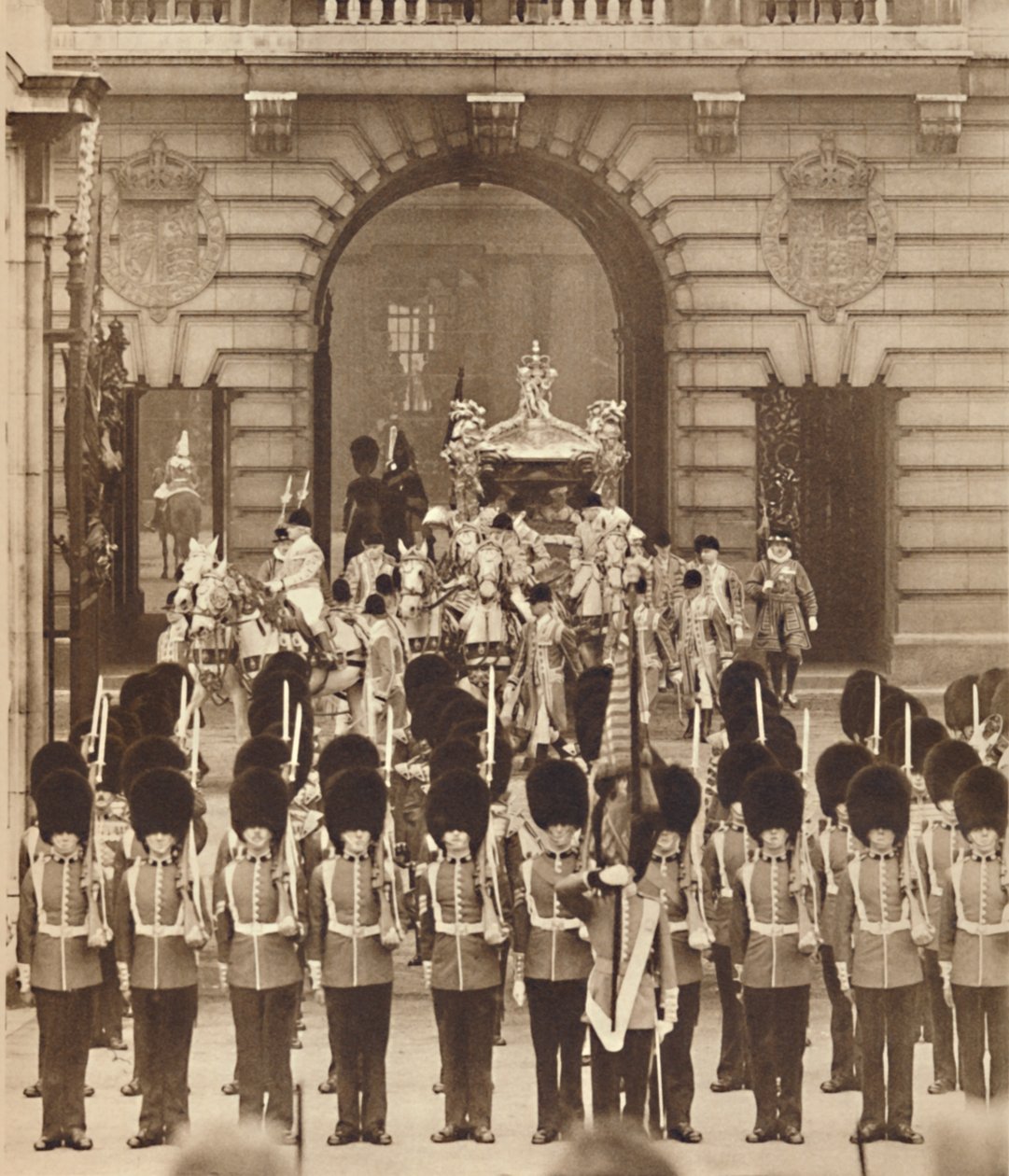 The King and Queen Leave the Palace for their Coronation by Unbekannt