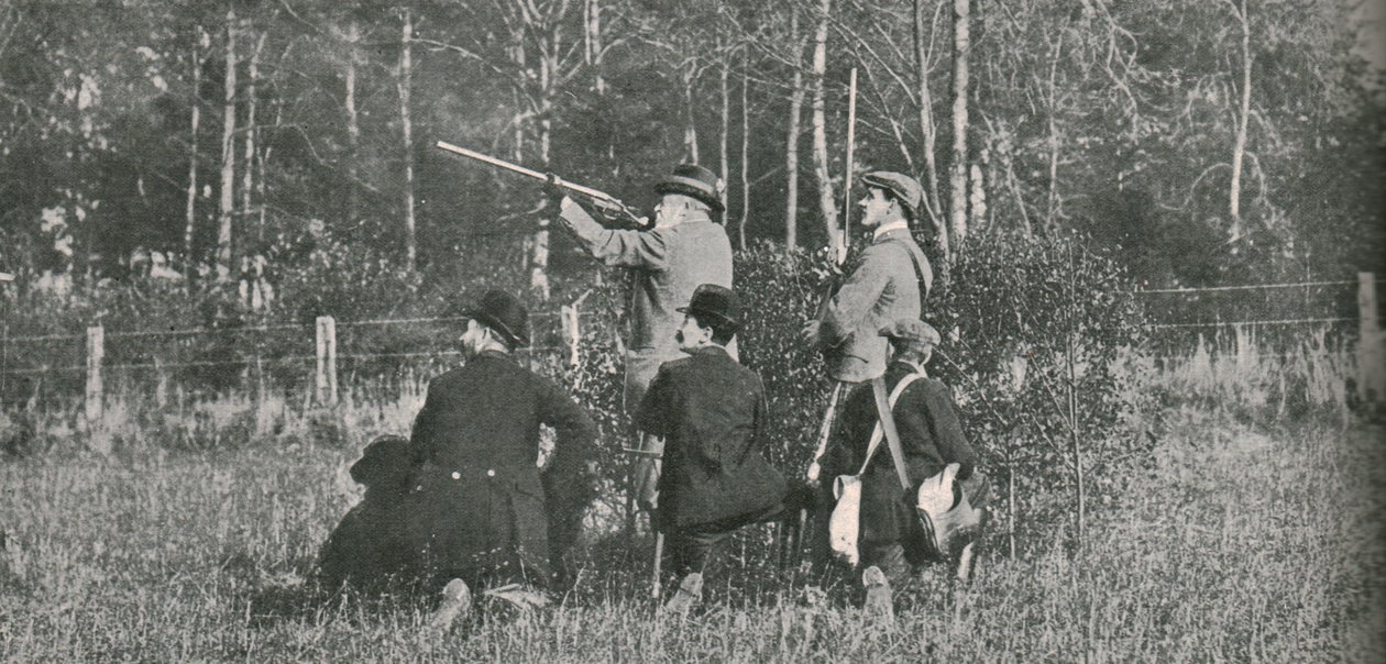 The King Shooting Over Sandringham Preserves, 1900s, 1910 by Unbekannt