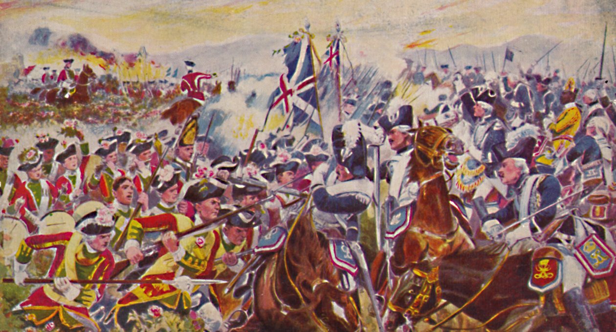 The Kings Own Yorkshire Light Infantry. The Battle in the Rosefields at Minden by Unbekannt