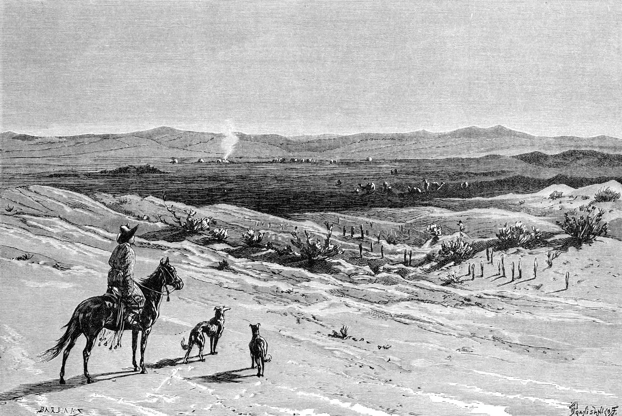 The Kizil-Kum Desert, Dussibal Wells, Asia by Unbekannt