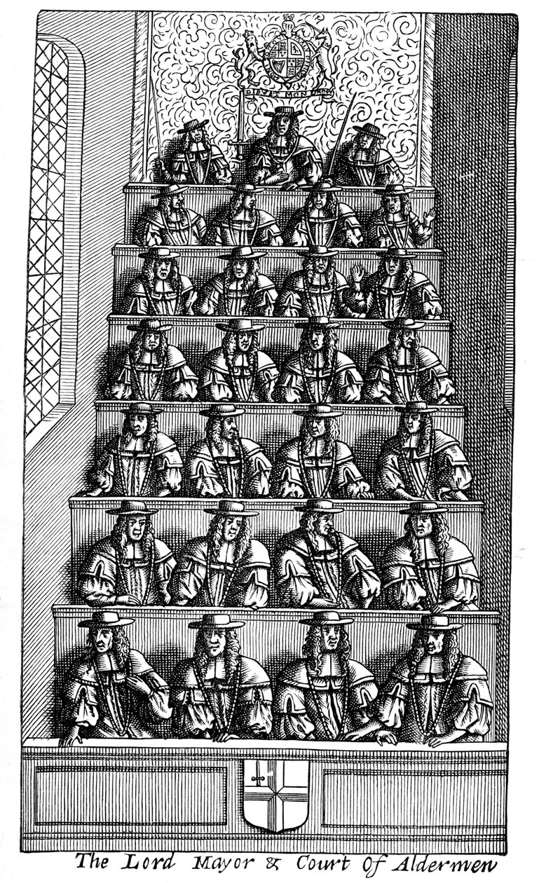 The Lord Mayor and the Court of Aldermen, London, 1681 by Unbekannt