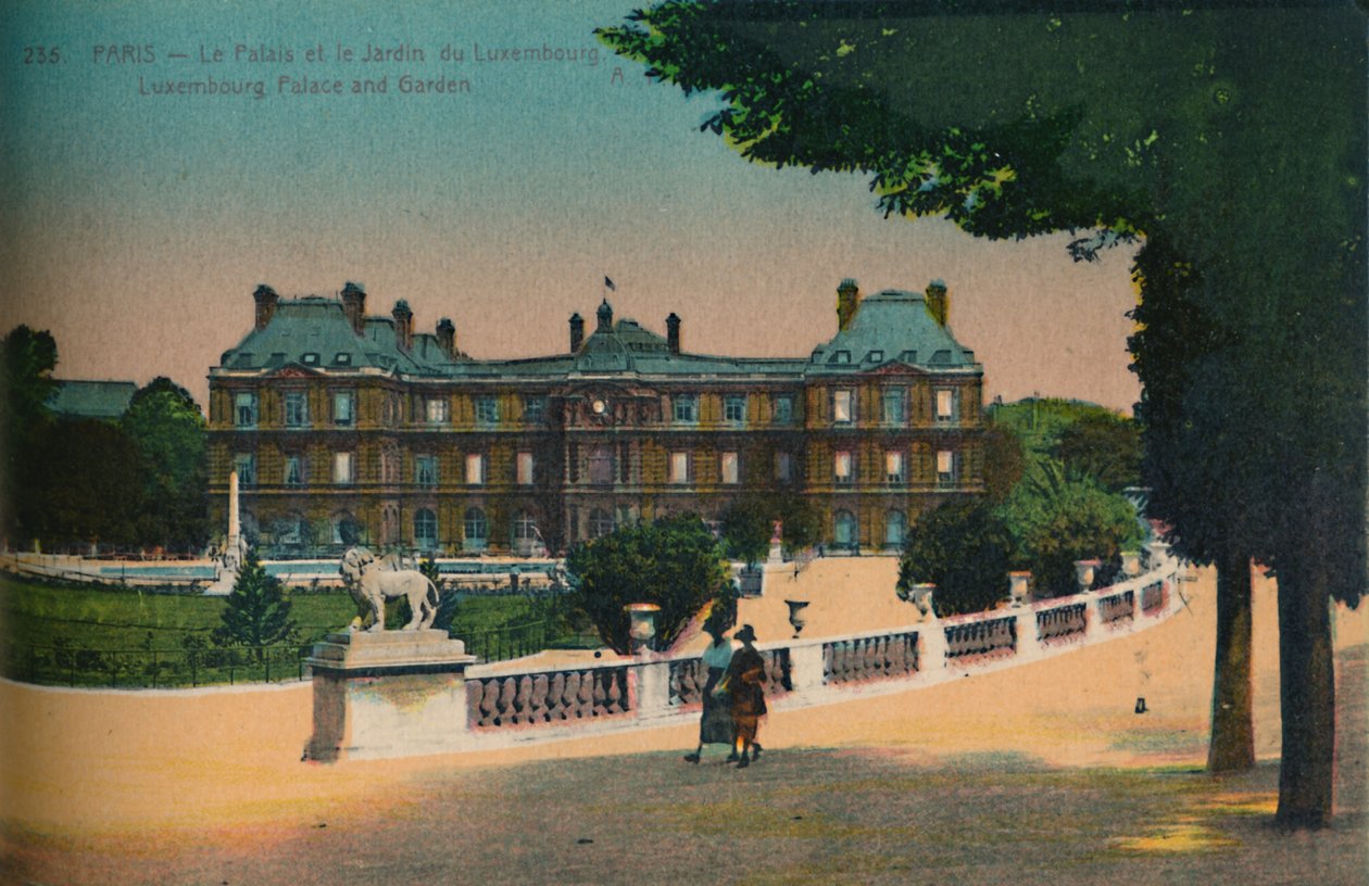 The Luxembourg Palace and the Jardin du Luxembourg, Paris by Unbekannt