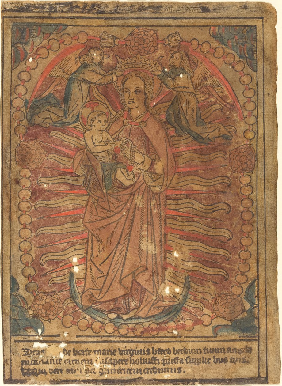 The Madonna and Child in a Rosary by Unbekannt