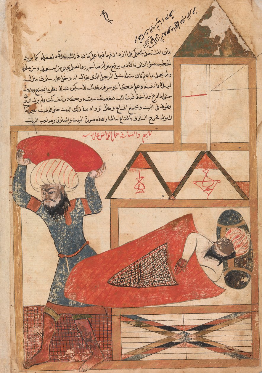 The Man who Pretends to be Asleep While the Thief Enters his House by Unbekannt