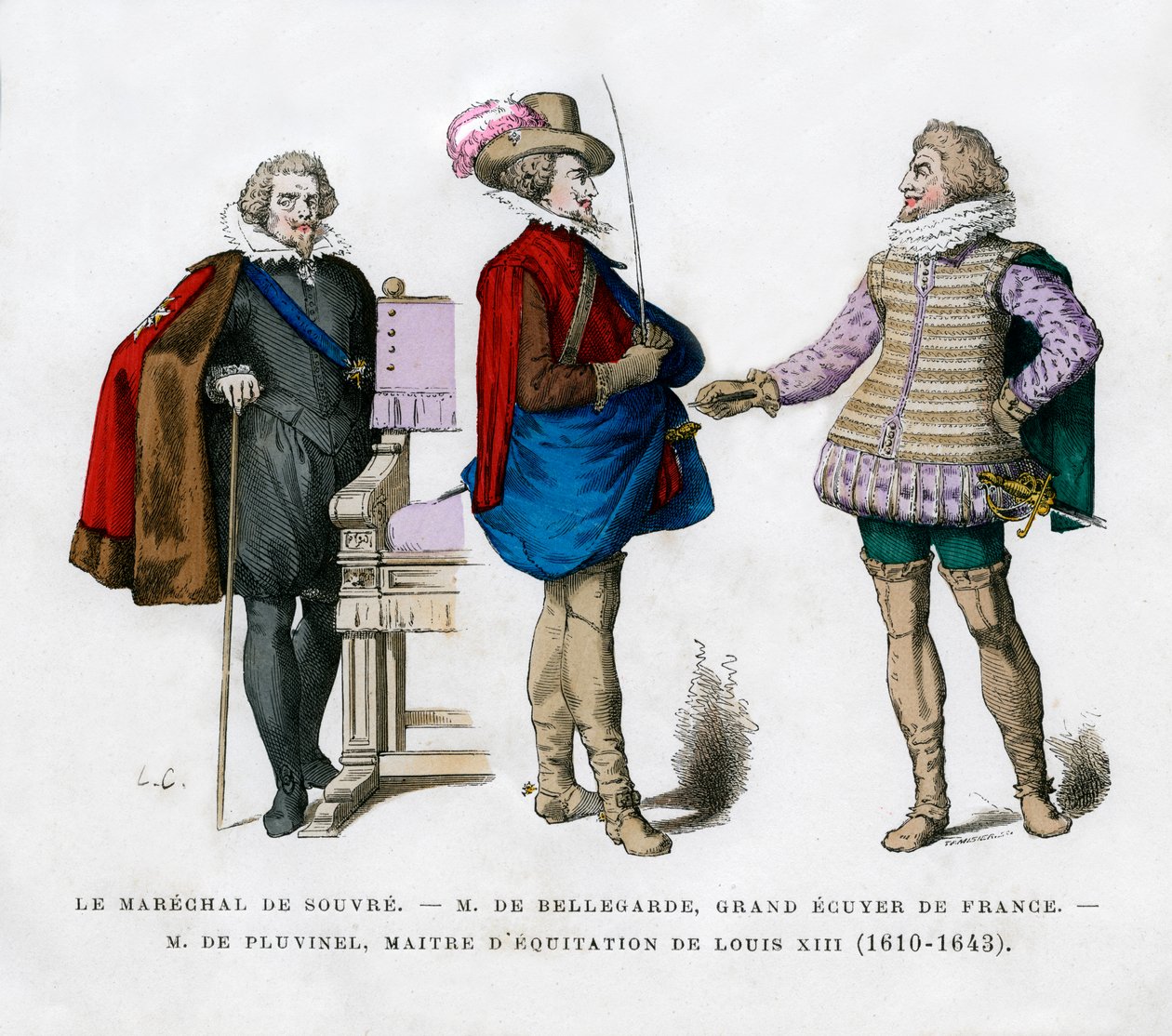 The Marshal of Souvre, M de Bellegarde and M de Pluvinel, 17th Century 1882-1884 by Unbekannt