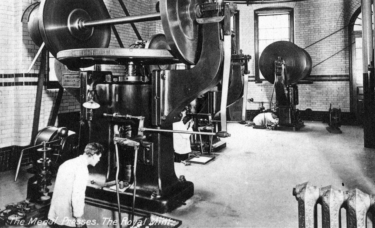 The Medal Press, the Royal Mint, Tower Hill, London, early 20th century by Unbekannt