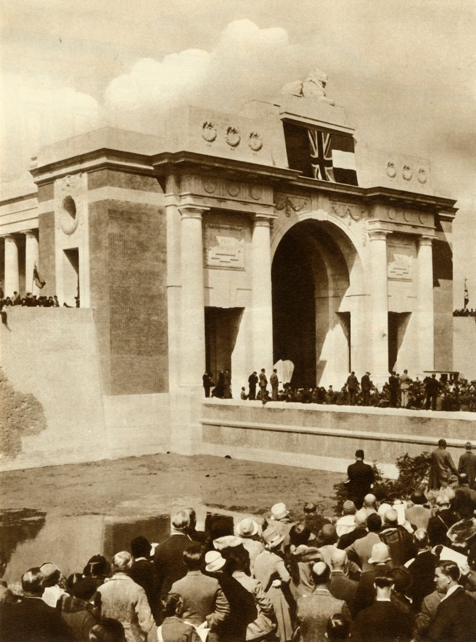 The Menin Gate is unveiled, Ypres, Belgium, 24 July 1927, 1935 by Unbekannt