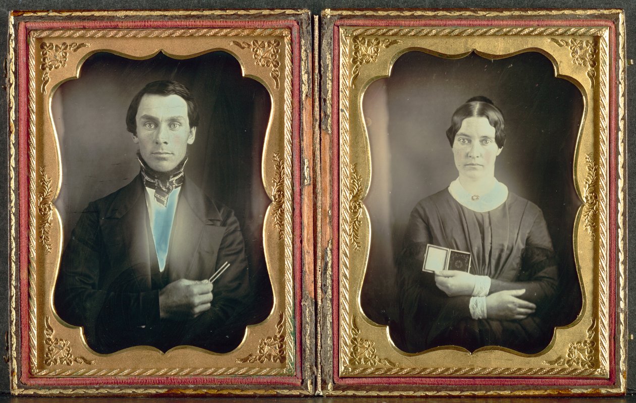 The Music Teacher and His Wife, c. 1850s by Unbekannt
