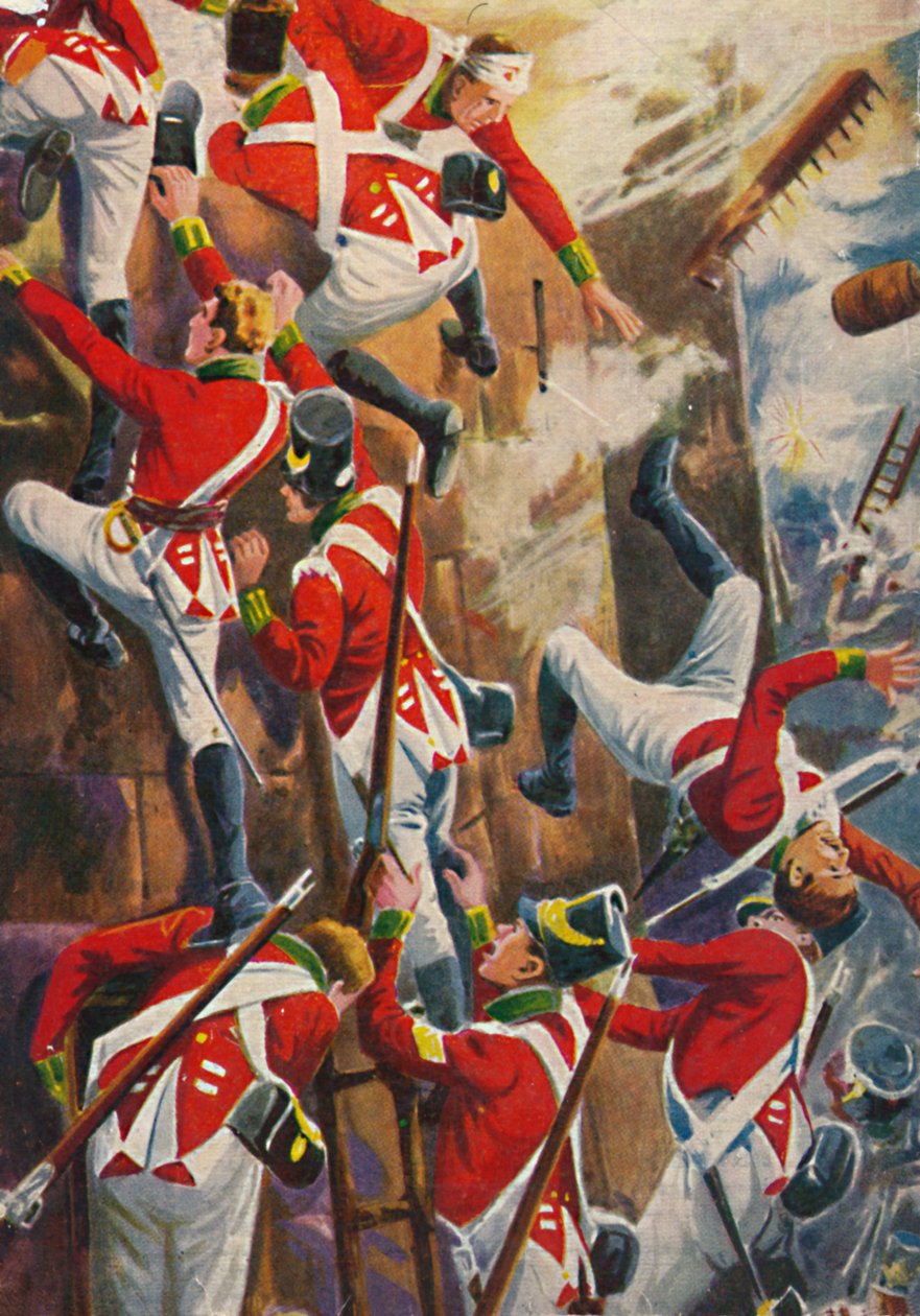The Northumberland Fusiliers. Storming the Ramparts of San Vincente by Unbekannt