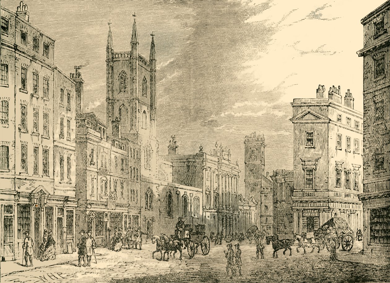 The Old Bank of England, Looking from the Mansion House by Unbekannt