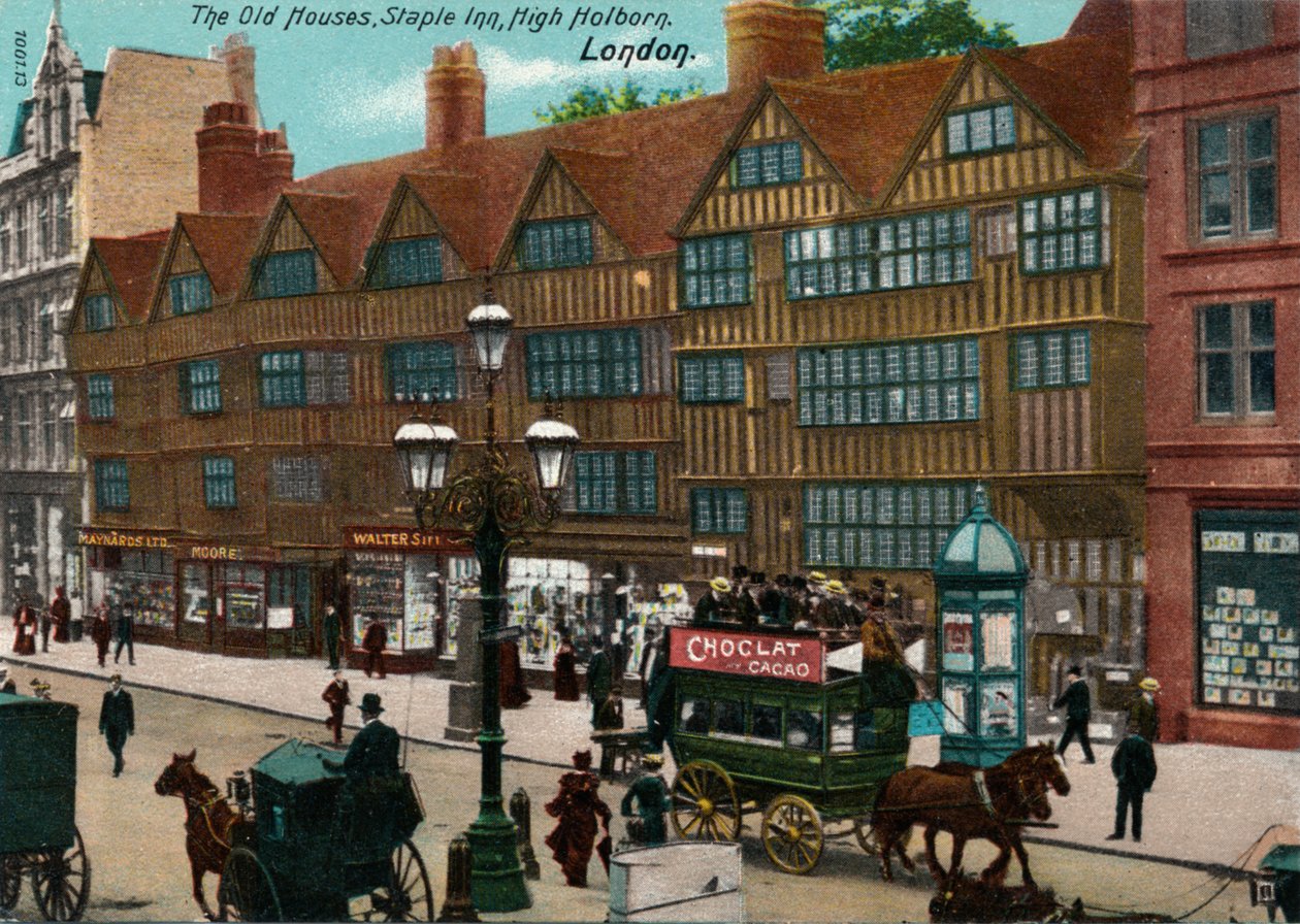 The Old Houses, Staple Inn, High Holborn, London by Unbekannt