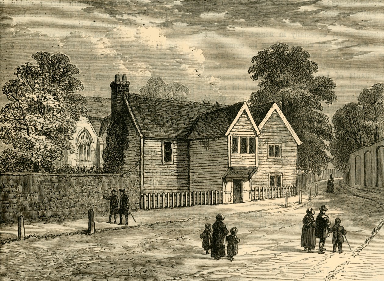 The Old Rectory, Stoke Newington, in 1858, c1876 by Unbekannt
