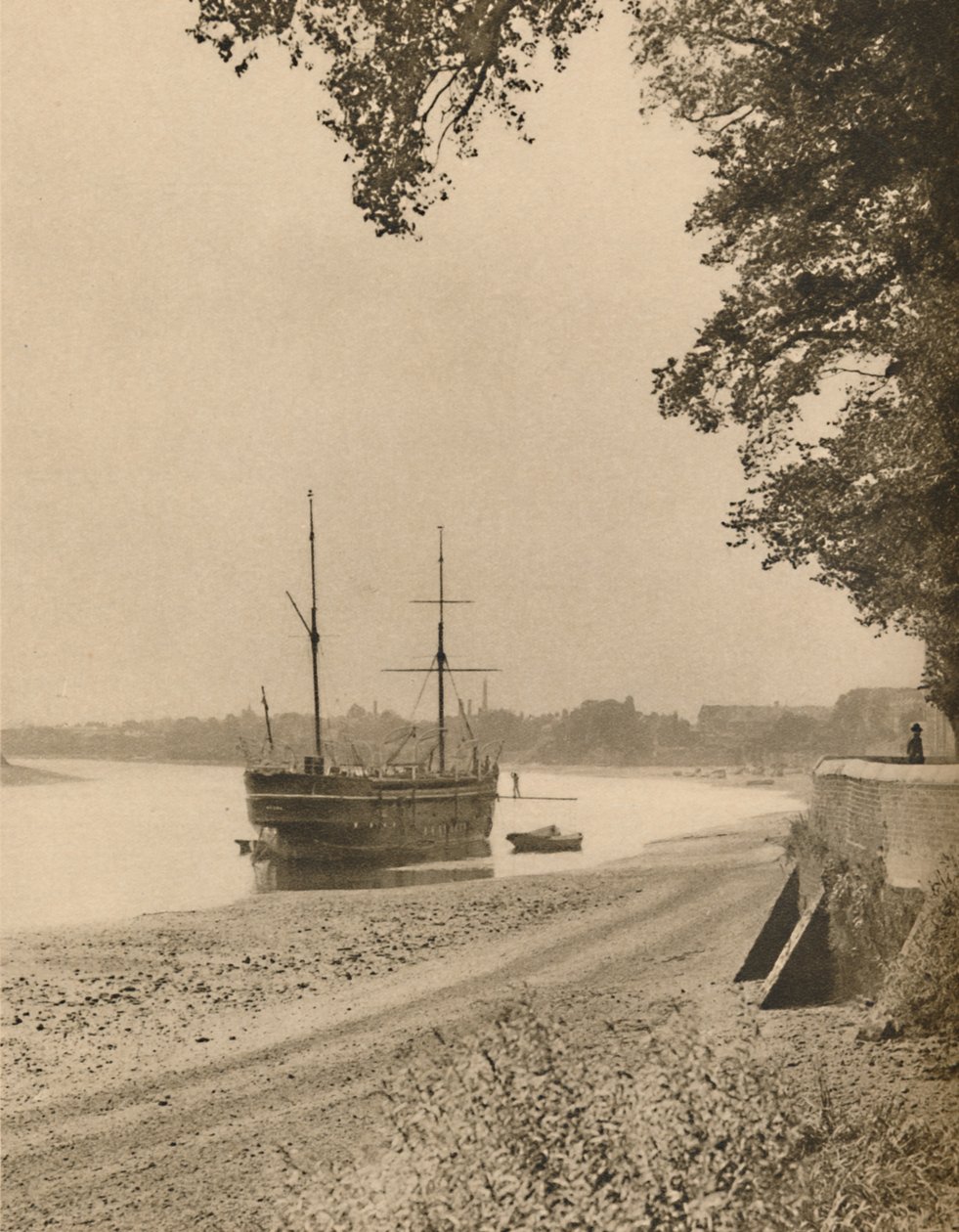 The Old Stork at Her Moorings Off Chiswick Mall by Unbekannt