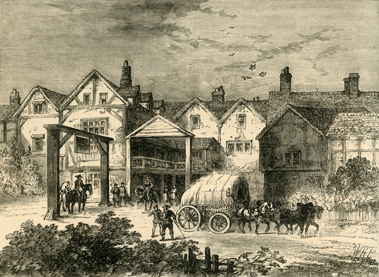 The Old Tabard Inn, in the Seventeenth Century, c1878 by Unbekannt