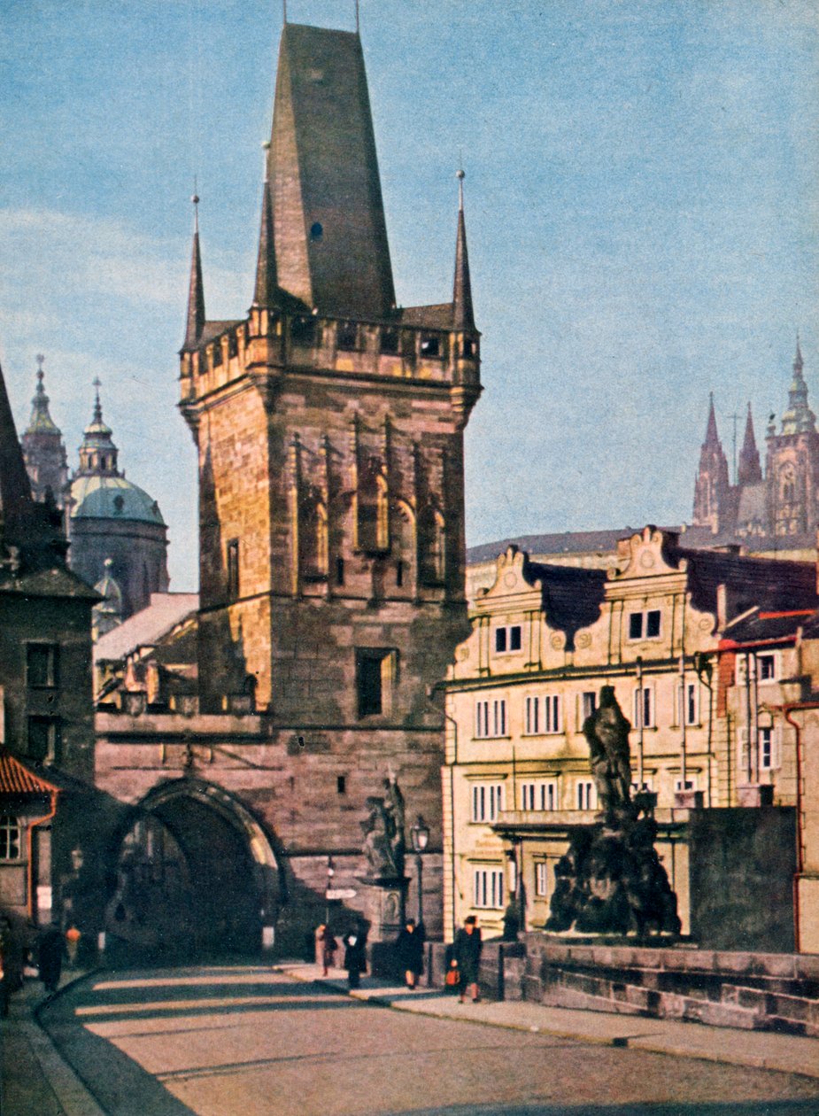 The Old Town End of the King Charles Bridge, Prague, Czech Republic by Unbekannt